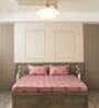 Pink Floral 600TC Cotton Super King Sized Double Bedsheet with 2 Embroidery Pillow Covers