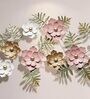 Floral Metal Wall Art In Multicolour