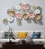 Floral Metal Wall Art In Multicolour