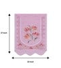 Pink Floral Polyester Net 5 Seater Sofa Cover