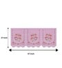 Pink Floral Polyester Net 5 Seater Sofa Cover