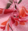 Pink Floral Polyester Net 5 Seater Sofa Cover