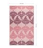 Pink Floral Polyproylene 4 ft x 6 ft Machine Made Picnic  Mats