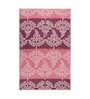 Pink Floral Polyproylene 4 ft x 6 ft Machine Made Picnic  Mats