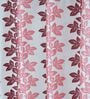 Pink Floral Polyester 5Ft Semisheer Eyelet Window Curtains (Set Of 2)