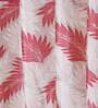 Pink Floral Polyester 7Ft Semisheer Eyelet Door Curtains (Set Of 2)