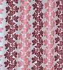 Pink Floral Polyester 7Ft Semisheer Eyelet Door Curtains (Set Of 2)