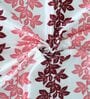 Pink Floral Polyester 7Ft Semisheer Eyelet Door Curtains (Set Of 2)