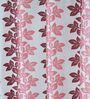 Pink Floral Polyester 7Ft Semisheer Eyelet Door Curtains (Set Of 2)