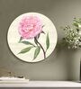 Pink Flower On Wooden Pallets Wall Plate