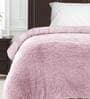 Pink Fluffy Fur Polyester Single Duvet Covers Folklore Collection