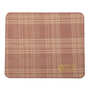 Pink Formal Checks Printed Leather Rectangle Mousepad
