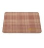 Pink Formal Checks Printed Leather Rectangle Mousepad