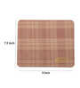 Pink Formal Checks Printed Leather Rectangle Mousepad