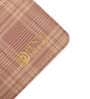 Pink Formal Checks Printed Leather Rectangle Mousepad