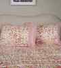 Pink Fruit Print 200 TC Cotton Double Bed Sheet with 2 Pillow Covers Sensory Bloom Collection