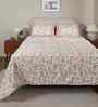 Pink Fruit Print 200 TC Cotton Double Bed Sheet with 2 Pillow Covers Sensory Bloom Collection