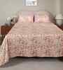 Pink Fruit Print 200 TC Cotton Double Bed Sheet with 2 Pillow Covers Sensory Bloom Collection