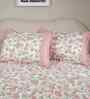 Pink Fruit Print 200 TC Cotton Double Bed Sheet with 2 Pillow Covers Sensory Bloom Collection