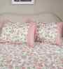 Pink Fruit Print 200 TC Cotton King Size Bed Sheet with 2 Pillow Covers Sensory Bloom Collection