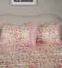 Pink Fruit Print 200 TC Cotton King Size Bed Sheet with 2 Pillow Covers Sensory Bloom Collection