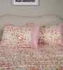 Pink Fruit Print 200 TC Cotton Single Bed Sheet with 1 Pillow Cover Sensory Bloom Collection