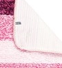 Pink Geometric Microfibre 20x14 Inches Anti Skid Bath Mats (Set of 2)