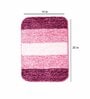Pink Geometric Microfibre 20x14 Inches Anti Skid Bath Mats (Set of 2)