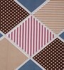 Pink Geometric 144 TC Microfiber Queen Sized Bedsheet With 2 Pillow Covers