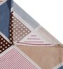 Pink Geometric 144 TC Microfiber Queen Sized Bedsheet With 2 Pillow Covers