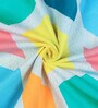 Multicolor Geometric 180 TC Microfiber 1 Single Bedsheet with 1 Pillow Cover