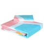 Multicolor Geometric 180 TC Microfiber 1 Single Bedsheet with 1 Pillow Cover
