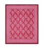 Pink Traditional 200 TC Cotton Double Queen Sized Bedsheet With 2 Pillow Covers