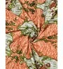 Peach Floral 200 TC Cotton Double Queen Sized Bedsheet With 2 Pillow Covers