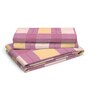 Pink Geometric 225 TC Cotton Single Bed Sized Bed Sheets With 1 Pillow Cover