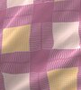 Pink Geometric 225 TC Cotton Single Bed Sized Bed Sheets With 1 Pillow Cover