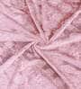 Pink Geometric 300 TC Woollen Fitted Double Bedsheet with 2 Pillow Covers