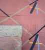 Pink Geometric 400 TC Cotton SuperKing Sized Double Bedsheet with 2 Pillow Covers Luxury Series Collection