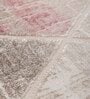Pink Geometric 4X6 Machine Made Carpet