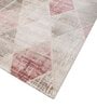 Pink Geometric 4X6 Machine Made Carpet