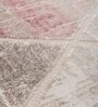 Pink Geometric 5X7 Machine Made Carpet