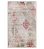 Pink Geometric 5X7 Machine Made Carpet