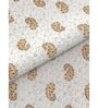 Brown Traditional 600 TC Cotton Double King Sized Bedsheet With 2 Pillow Covers