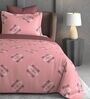 Pink Geometric 600TC Cotton Super King Sized Double Bedsheet with 2 Embroidery Pillow Covers