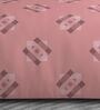 Pink Geometric 600TC Cotton Super King Sized Double Bedsheet with 2 Embroidery Pillow Covers