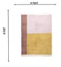 Pink Geometric Hand Tufted 6 Ft X 4 Ft  Dhurrie