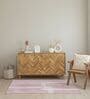 Pink Geometric Hand Tufted 8 Ft X 5 Ft  Dhurrie
