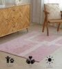 Pink Geometric Hand Tufted 8 Ft X 5 Ft  Dhurrie