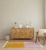 Pink Geometric Hand Tufted 8 Ft X 5 Ft  Dhurrie