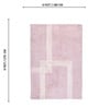 Pink Geometric Hand Tufted 9 Ft X 6 Ft  Dhurrie